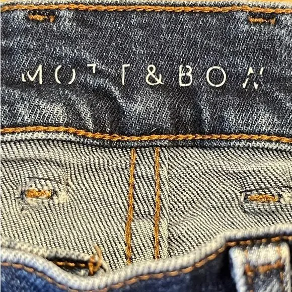 Mott & Bow Men’s Blue 5 Pocket Denim Jeans Slim Fit Premium Stretch Casual Pants - Picture 3 of 5